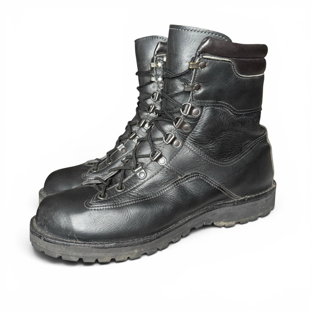 Danner Boots Vintage Handmade in USA Goretex, Black Leather, Men's 12 Combat